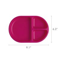 Set De 3 Platos Chow Rosa Con Divisiones - Boon