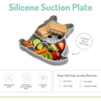Plato De Silicona Con Divisiones Diseño Bulldog - Melii