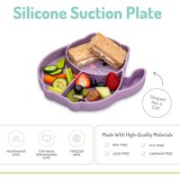 Plato De Silicona Con Divisiones Diseño Gato - Melii