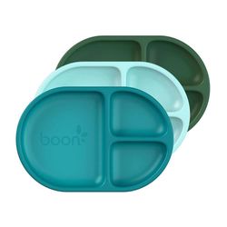 Set De 3 Platos Chow Con Divisiónes - Boon