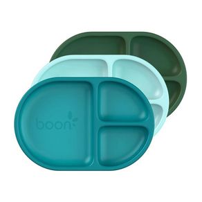 Set De 3 Platos Chow Con Divisiónes - Boon