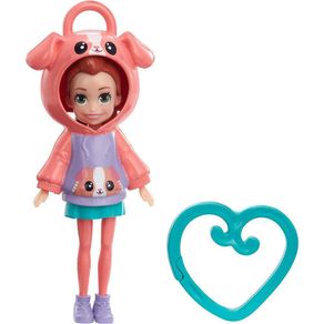 Muñeca con Capucha de Perro 8 Cm - Polly Pocket