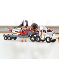 Camión Con Plataforma Y Helicóptero - Mighty Fleet