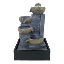 Fuente Con Luz 4 Recipientes Y Esfera 24.5x18x38.5 Cm - Concepts