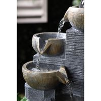 Fuente Con Luz 4 Recipientes Y Esfera 24.5x18x38.5 Cm - Concepts