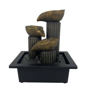 Fuente Con Luz Hojas 23x17.5x27 Cm - Concepts
