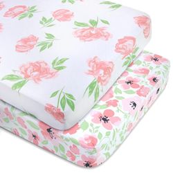 Sábanas Para Cuna Diseño Floreada De 2 Pzas - Baby Essentials