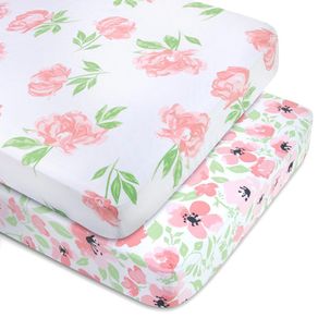 Sábanas Para Cuna Diseño Floreada De 2 Pzas - Baby Essentials