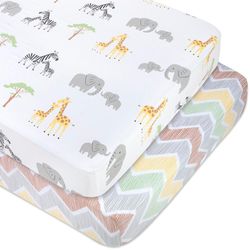 Sábanas Para Cuna Diseño Safari De 2 Pzas - Baby Essentials