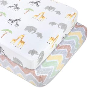 Sábanas Para Cuna Diseño Safari De 2 Pzas - Baby Essentials