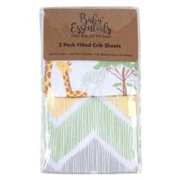 Sábanas Para Cuna Diseño Safari De 2 Pzas - Baby Essentials