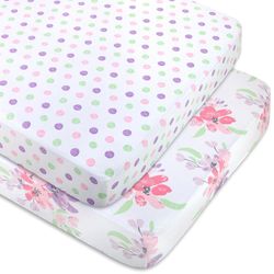 Sábanas Para Cuna Diseño Flores De 2 Pzas - Baby Essentials