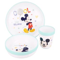Juego De Vajilla Infantil Diseño Mickey Mouse 3 Pzas - Disney