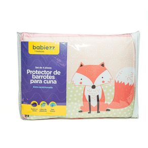 Set De Protector De Barrotes Para Cuna Diseño Para Niña 4 Pzas