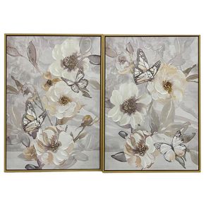 Cuadro Con Flores Y Mariposas 50x3.5x70 Cm Diseños Surtidos - Concepts
