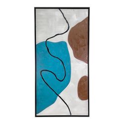 Cuadro Con Fondo Blanco Y Tono Azul 100x3.5x50 Cm - Concepts