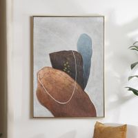 Cuadro Gris Con Diseños En Azul 72x4.5x102 Cm - Concepts