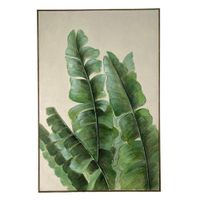 Cuadro Hojas Verdes 82x4.5x122 Cm - Concepts