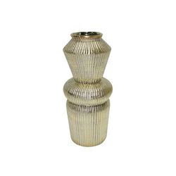 Florero Dorado 13.5x30.5x13.5 Cm - Casa Bella