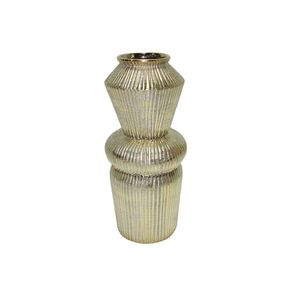 Florero Dorado 13.5x30.5x13.5 Cm - Casa Bella