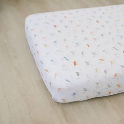 Sábana Cobertora Para Cuna Alfabeto Animal - Bebe Au Lait
