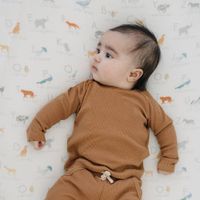 Sábana Cobertora Para Cuna Alfabeto Animal - Bebe Au Lait