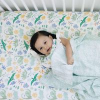 Sábana Cobertora Para Cuna Dinos - Bebe Au Lait