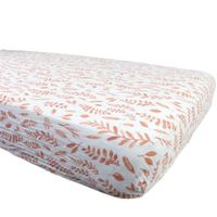 Sábana Cobertora Para Cuna Hojas Rosadas - Bebe Au Lait