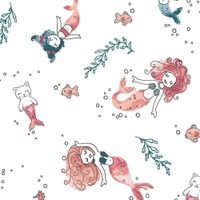Sábana Cobertora Para Cuna Sirenas - Bebe Au Lait