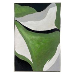 Cuadro Tonos Blanco Y Verde 82x4.5x122 Cm - Concepts