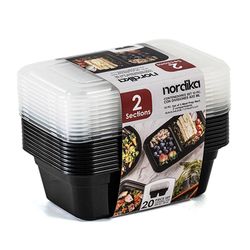 Set de 10 Contenedores de 2 divisiones - Nordika