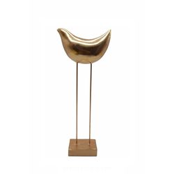 Figura Decorativa Dorada 7x353x14.5 Cm - Casa Bella