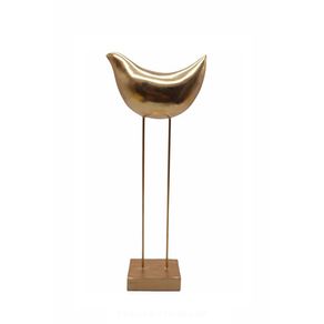 Figura Decorativa Dorada 7x353x14.5 Cm - Casa Bella