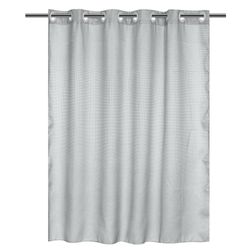 Cortina De Baño Waffle Sin Ganchos Gris Claro 180X180 Cm - Viva