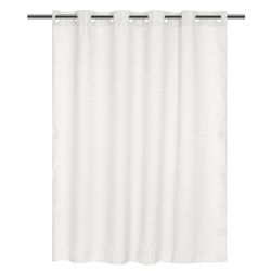 Cortina De Baño Waffle Sin Ganchos Crema 180X180 Cm - Viva
