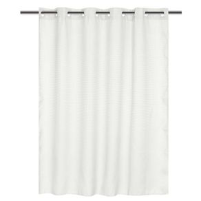 Cortina De Baño Waffle Sin Ganchos Blanca 180X180 Cm - Viva