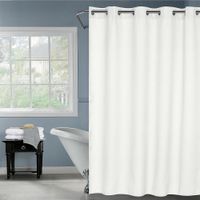 Cortina De Baño Waffle Sin Ganchos Blanca 180X180 Cm - Viva