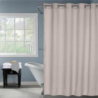 Cortina De Baño Waffle Sin Ganchos Gris 180X180 Cm - Viva