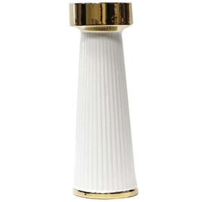 Portavela Blanco Y Café 10x29.5x10 Cm - Casa Bella