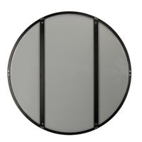Espejo Redondo Marco Negro 80 Cm - Viva