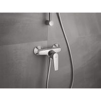 Mezcladora Bauflow Monomando Cromada Para Ducha