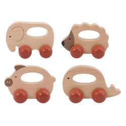 Set De Carros Animales En Madera 4 Pzas - Koala Baby