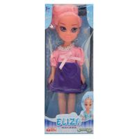 Muñeca Eliza Con Cabello Azul - Global Toys