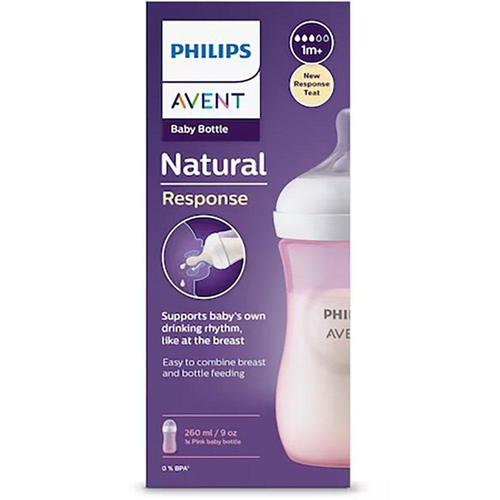 Pacha Philips Natural Response con Cuello Ancho de 9 Oz Color Rosado Pacha Philips Natural…