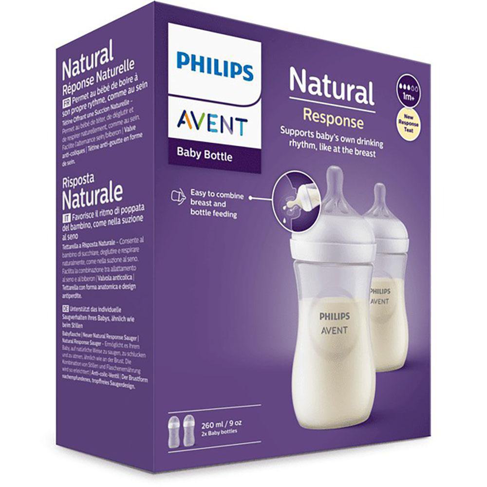 Set de Pachas Philips Natural Response con Cuello Ancho de 2 Piezas de 9 Oz Set de 2 Pacha…