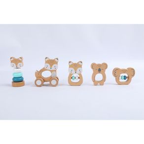 Set De 5 Chinchines De Madera Animales - Koala Baby