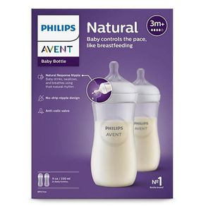 Set De 2 Biberones Natural Response 3.0 11 Oz - Avent