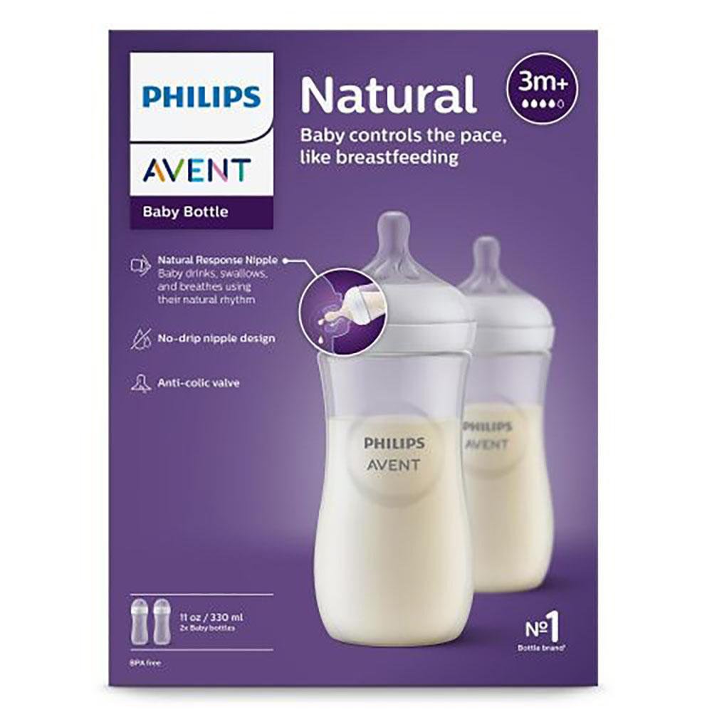 Set de Pachas Philips Natural Response con Cuello Ancho de 2 Piezas de 11 Oz Set de 2 Pach…