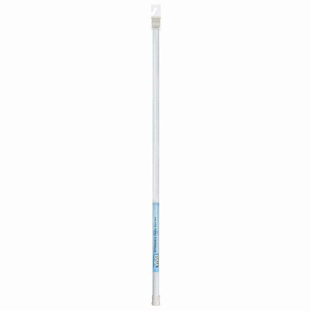 Tubo para Cortina de Baño Extensible 110-200 cm de Metal Color Blanco