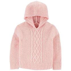 Suéter Rosado Con Gorro Para Niña - Carters Varias Tallas